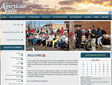 Tablet Screenshot of cityofamericanfalls.com